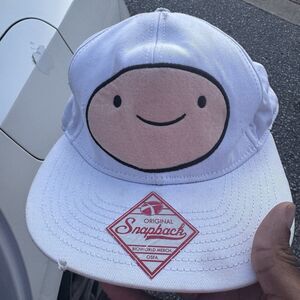 Adventure Time Finn Snapback Adjustable Baseball Hat Cap White Cartoon Network